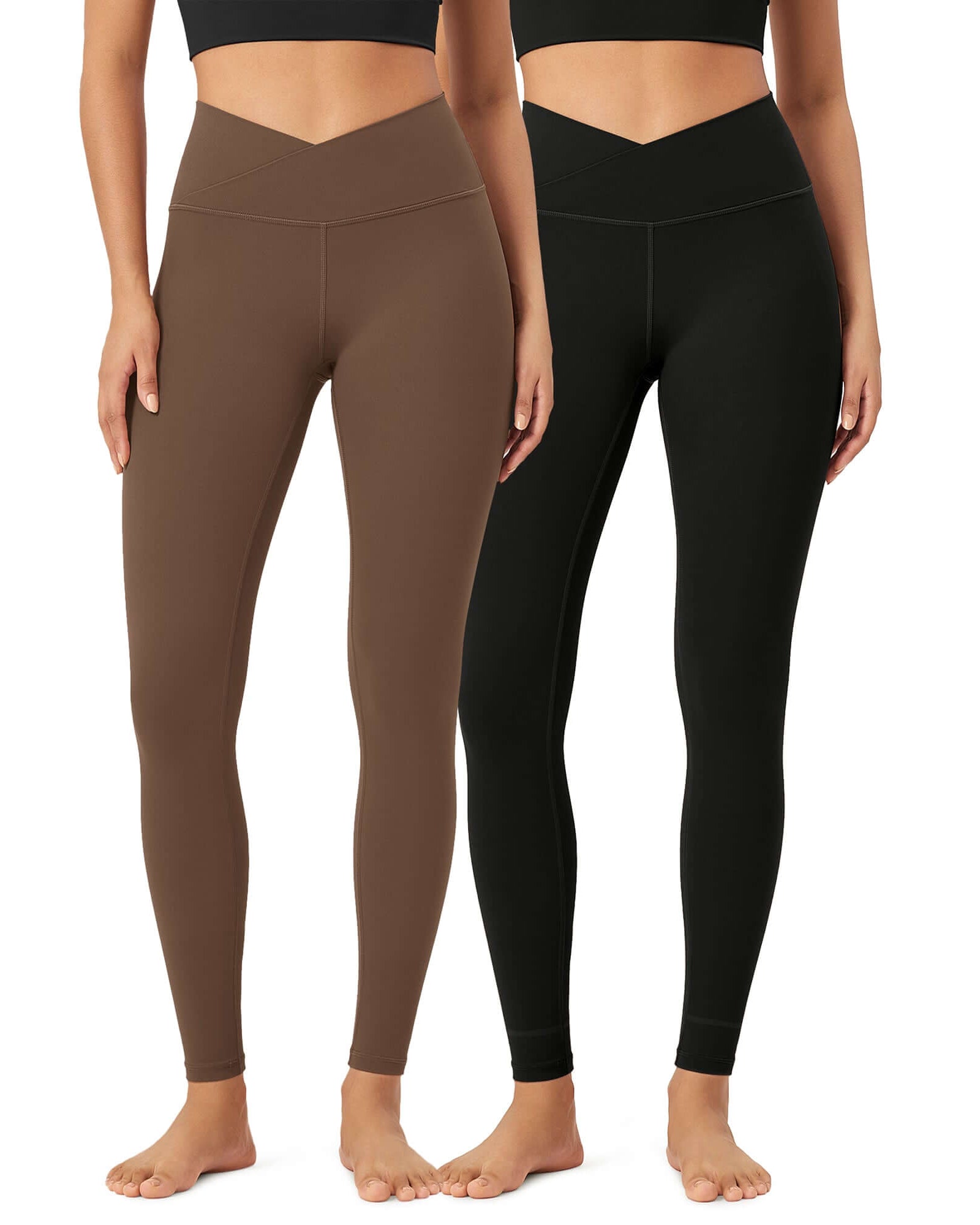 2 Pack 28 Odcloud Buttery Soft Cross Waist Yoga Leggings - ododos