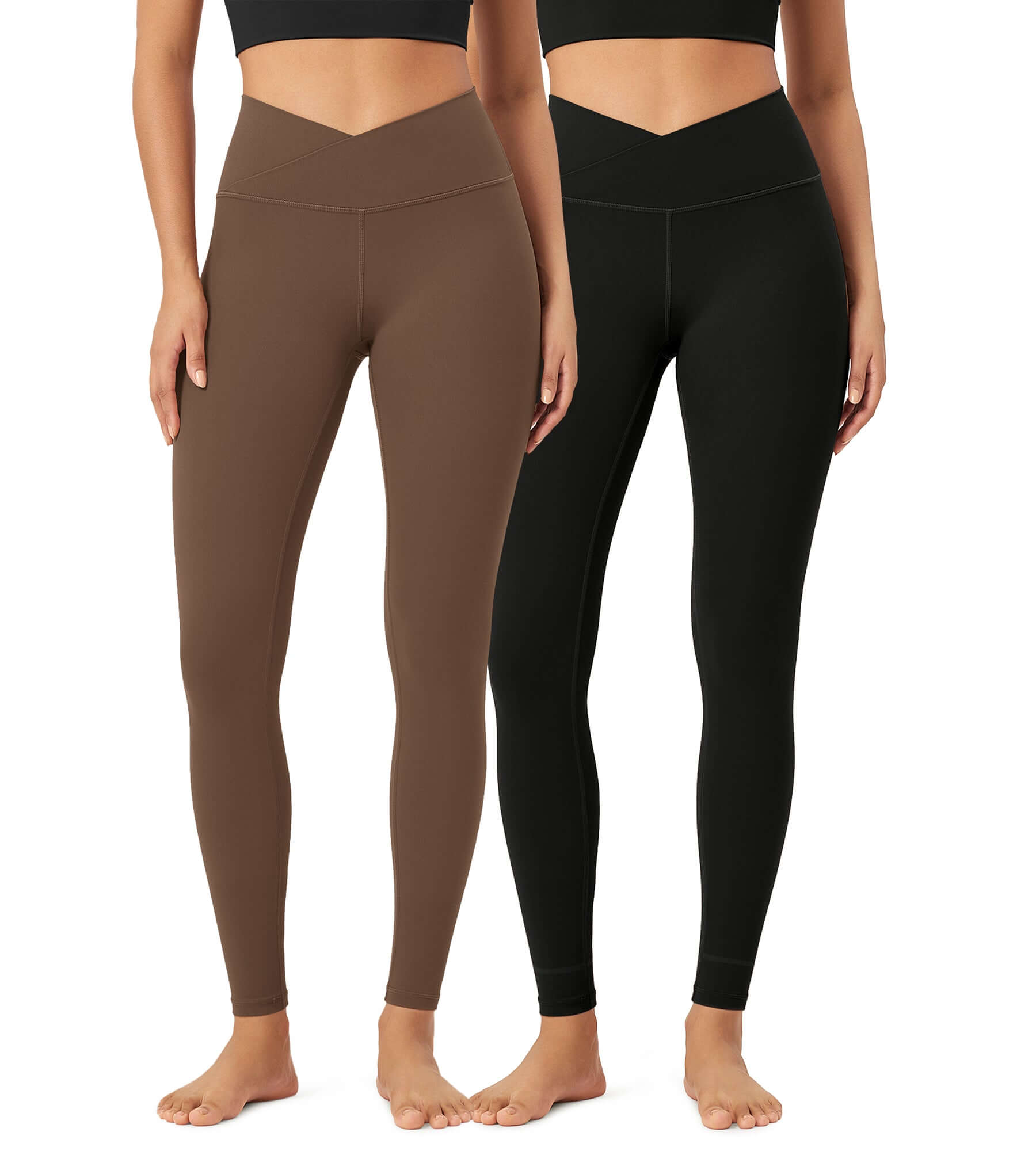 2 Pack 28 Odcloud Buttery Soft Cross Waist Yoga Leggings - ododos