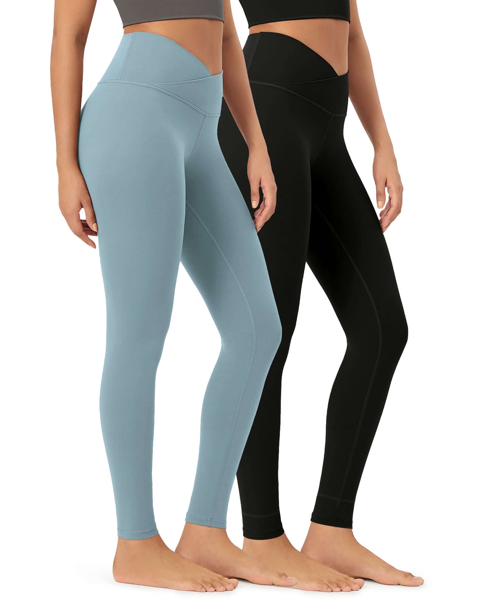 2 Pack 28 Odcloud Buttery Soft Cross Waist Yoga Leggings - ododos
