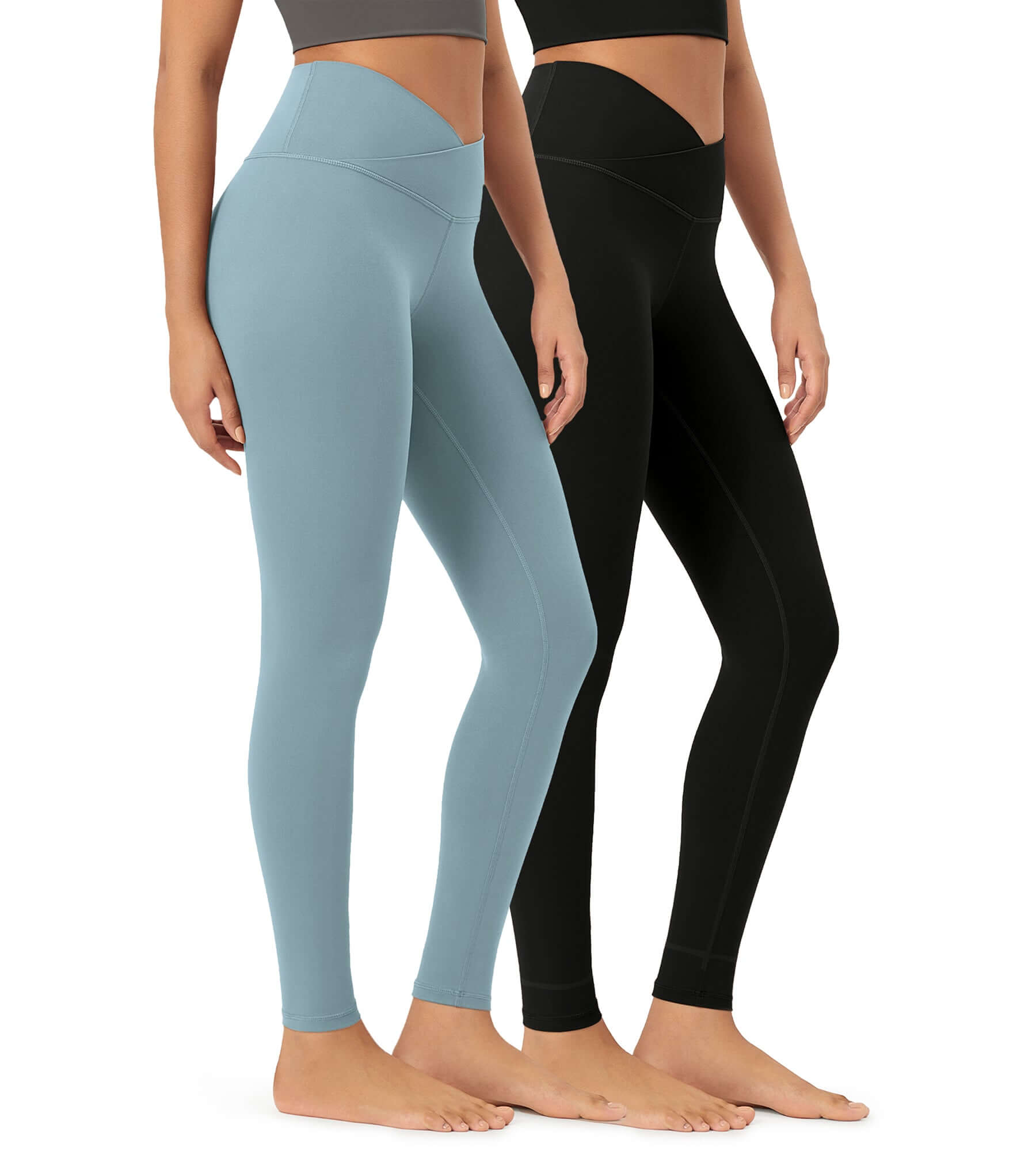 2 Pack 28 Odcloud Buttery Soft Cross Waist Yoga Leggings - ododos