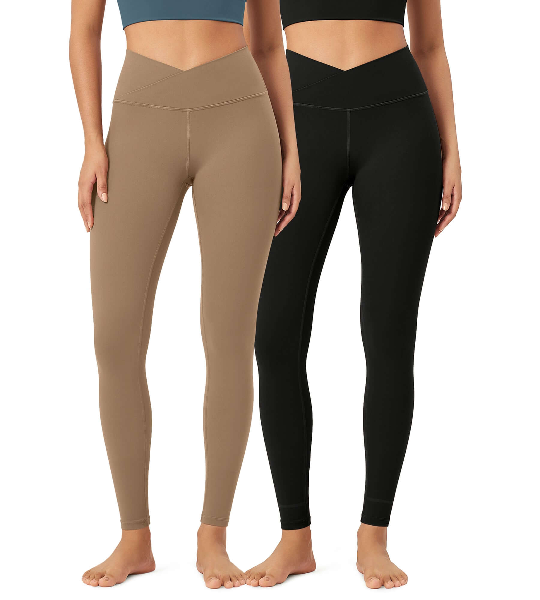 2 Pack 28 Odcloud Buttery Soft Cross Waist Yoga Leggings - ododos