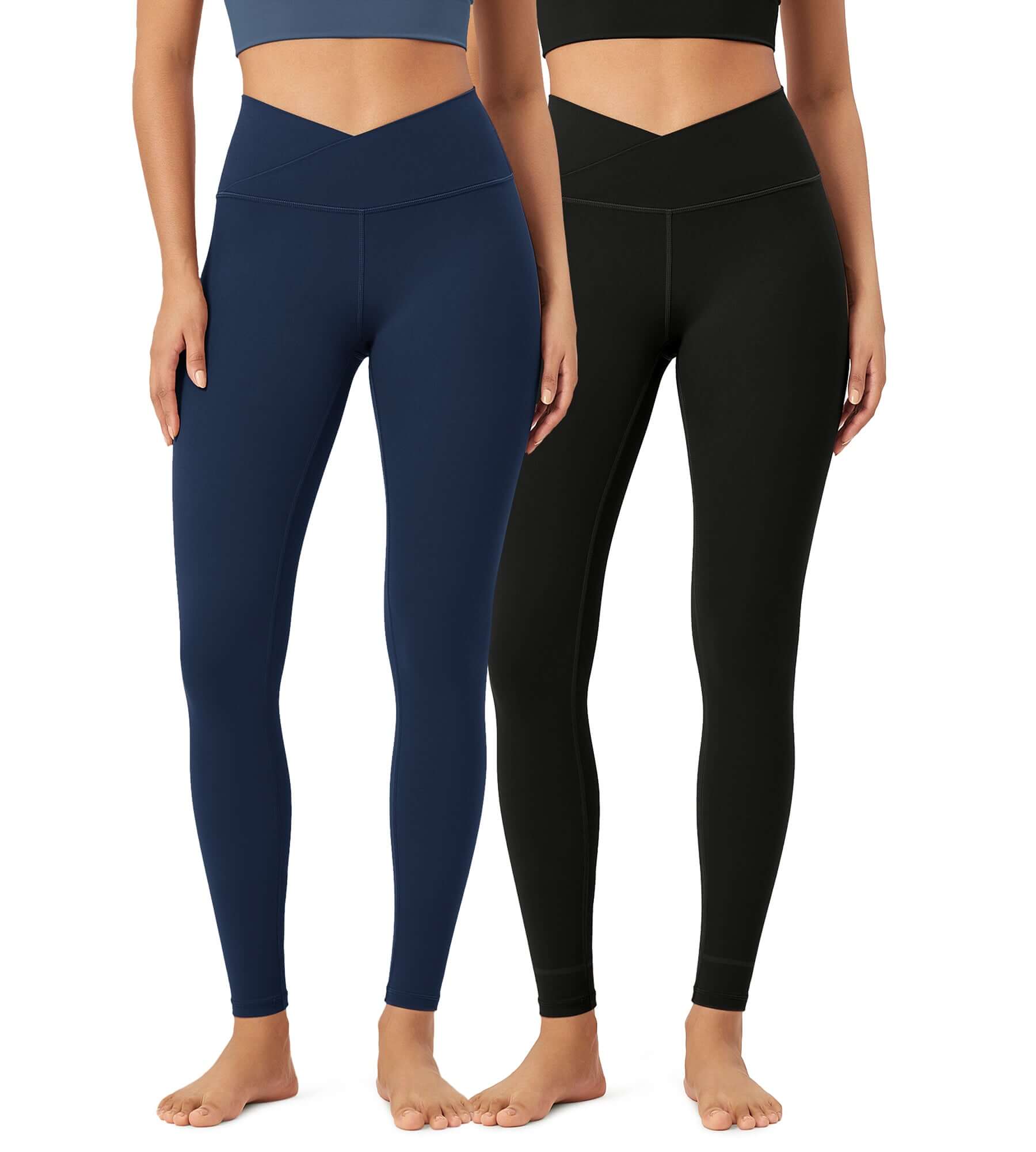 2 Pack 28 Odcloud Buttery Soft Cross Waist Yoga Leggings - ododos