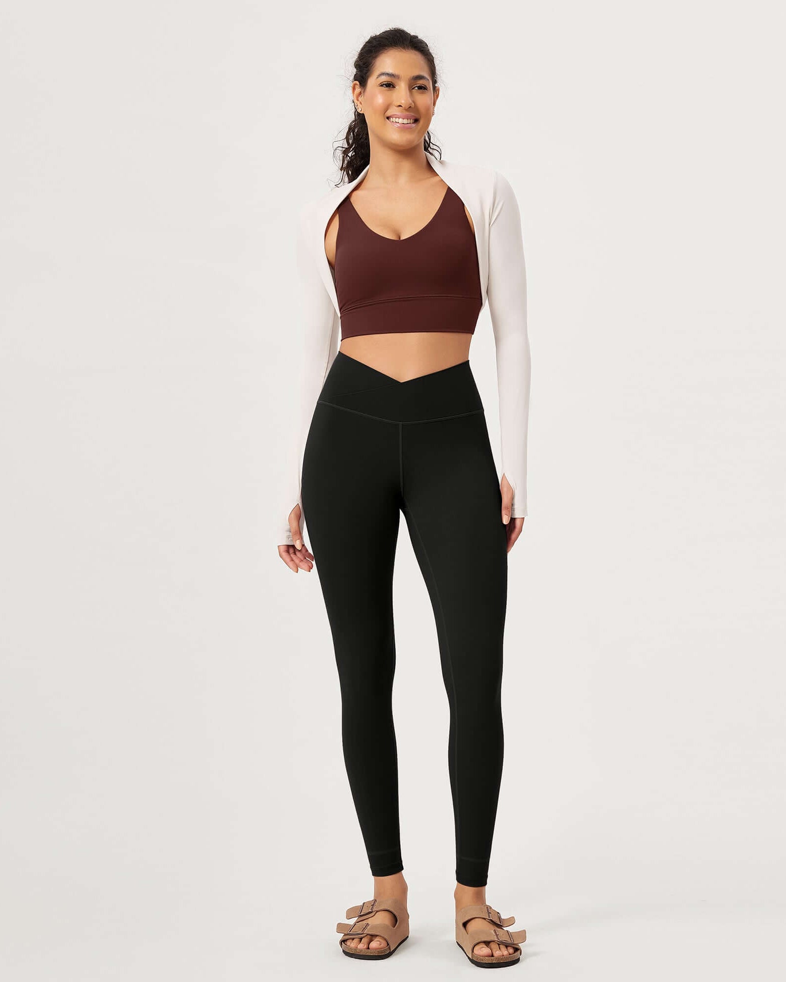 28 Buttery Soft Cross Waist Lounge Yoga Leggings - ododos