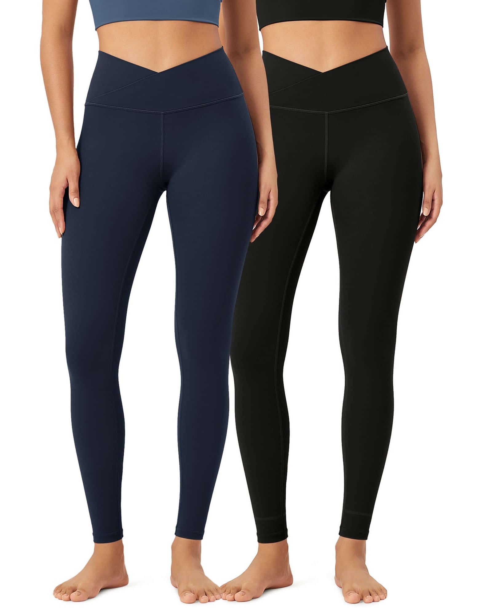 2 Pack 28 Odcloud Buttery Soft Cross Waist Yoga Leggings - ododos