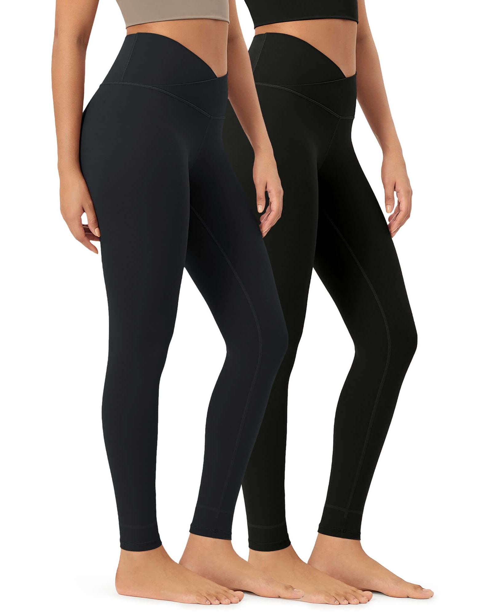 2 Pack 28 Odcloud Buttery Soft Cross Waist Yoga Leggings - ododos