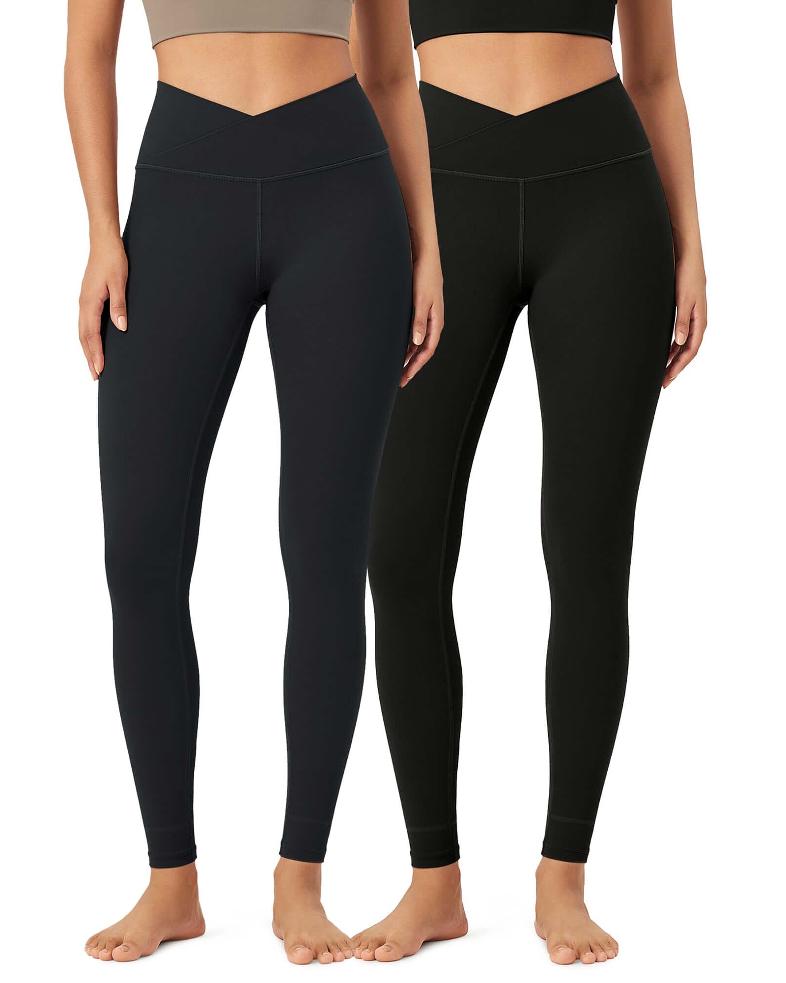 2 Pack 28 Odcloud Buttery Soft Cross Waist Yoga Leggings - ododos
