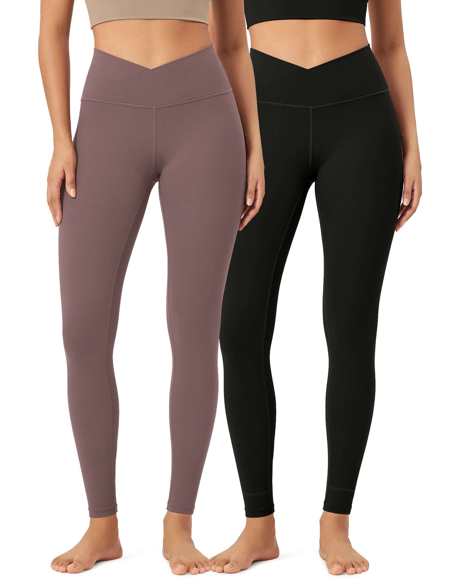 2 Pack 28 Odcloud Buttery Soft Cross Waist Yoga Leggings - ododos