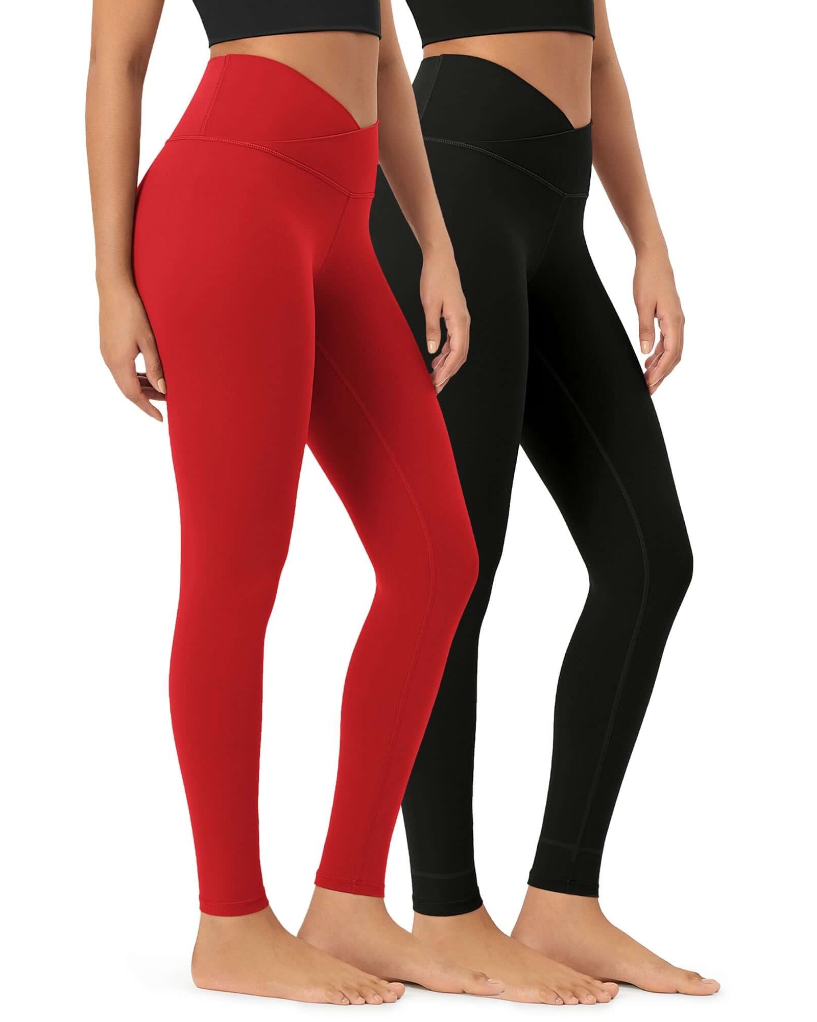 2 Pack 28 Odcloud Buttery Soft Cross Waist Yoga Leggings - ododos