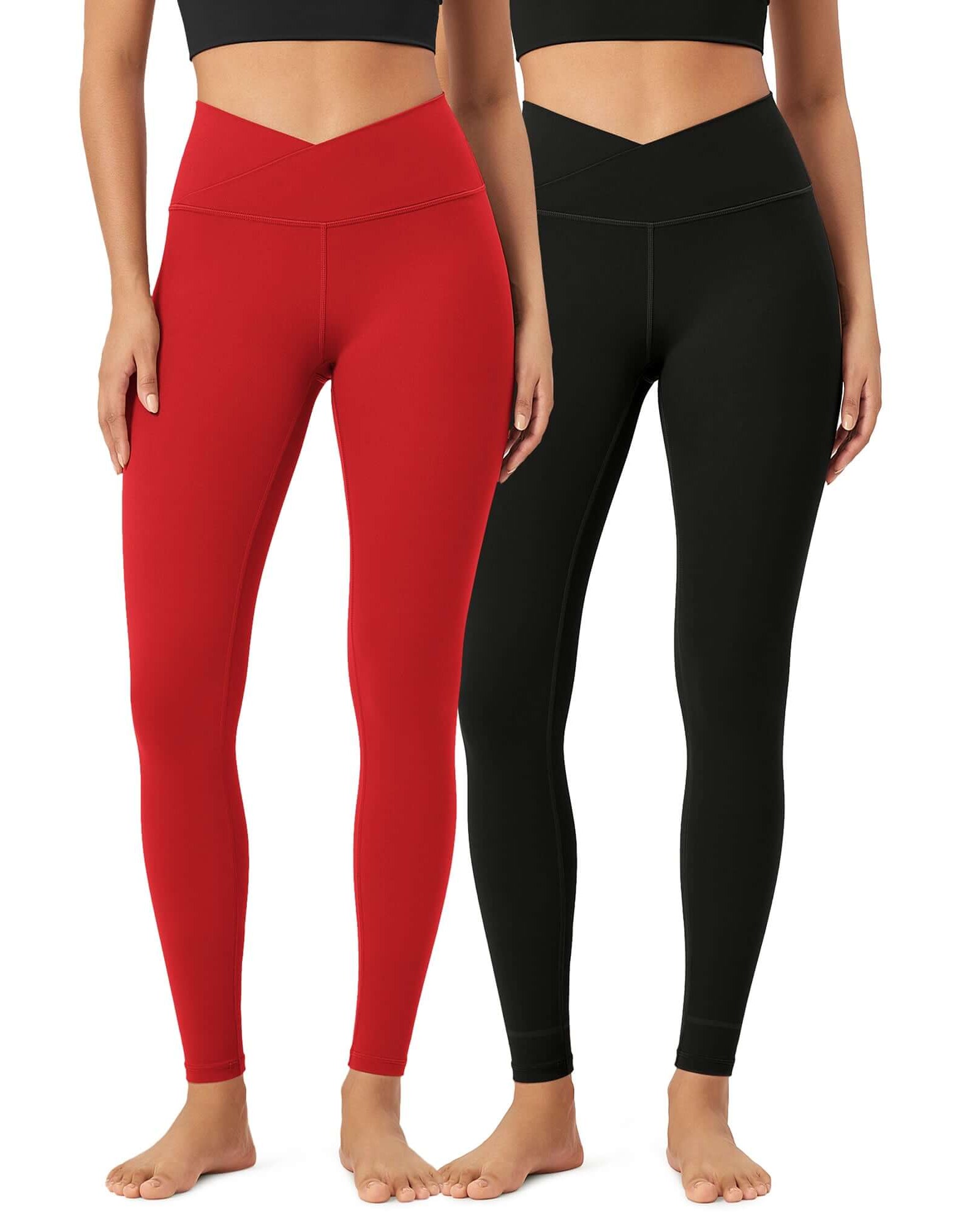 2 Pack 28 Odcloud Buttery Soft Cross Waist Yoga Leggings - ododos