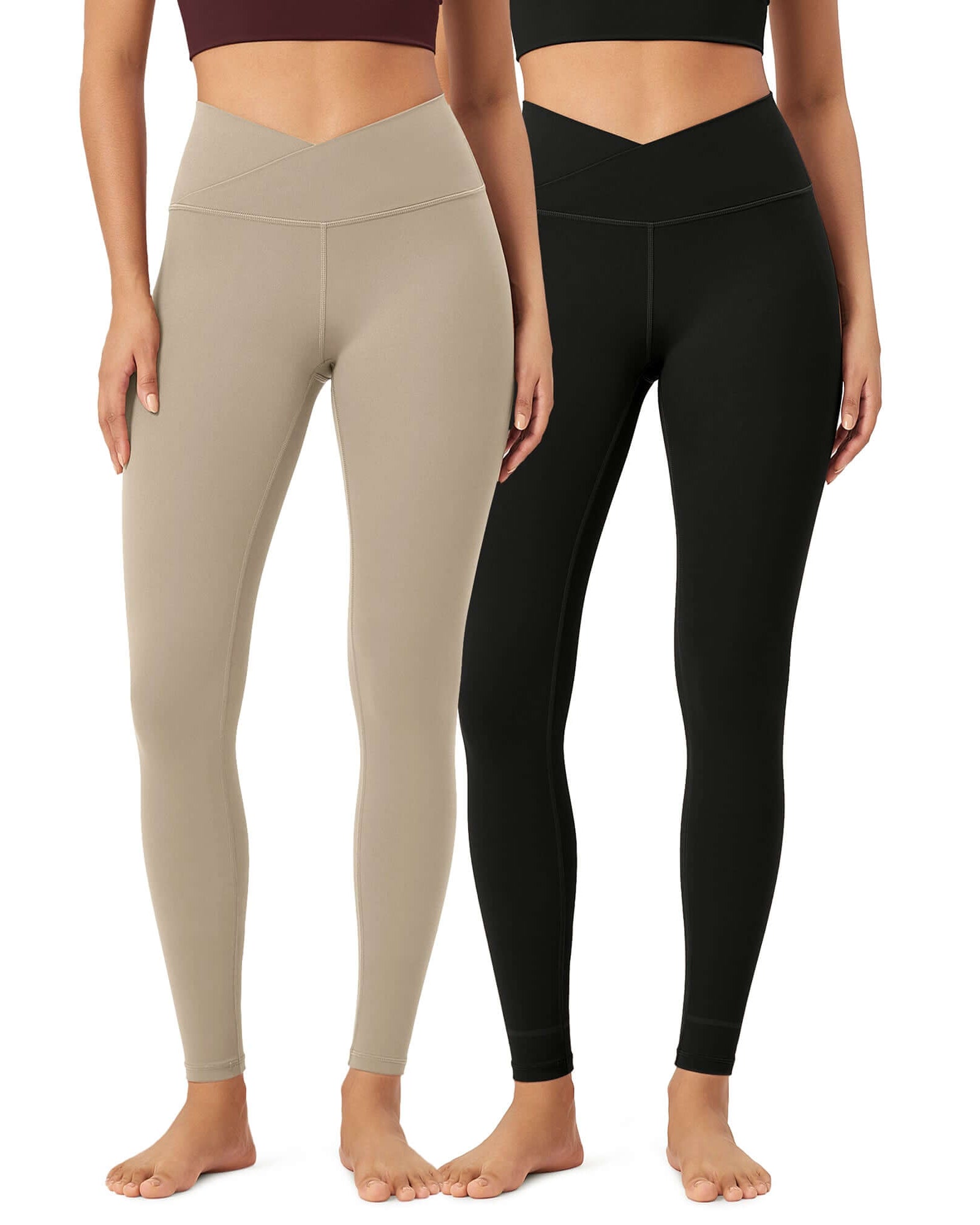 2 Pack 28 Odcloud Buttery Soft Cross Waist Yoga Leggings - ododos