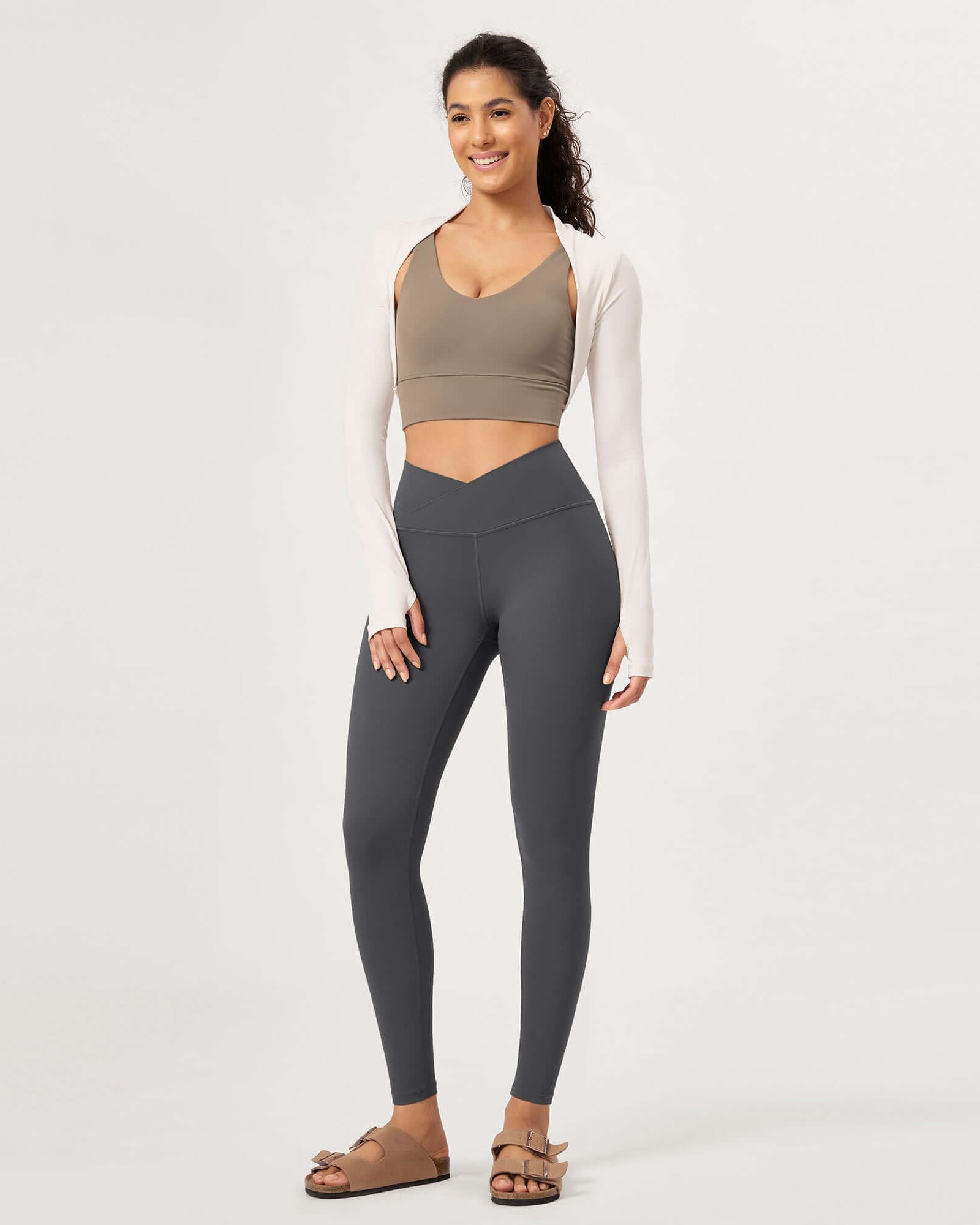 28 Buttery Soft Cross Waist Lounge Yoga Leggings - ododos
