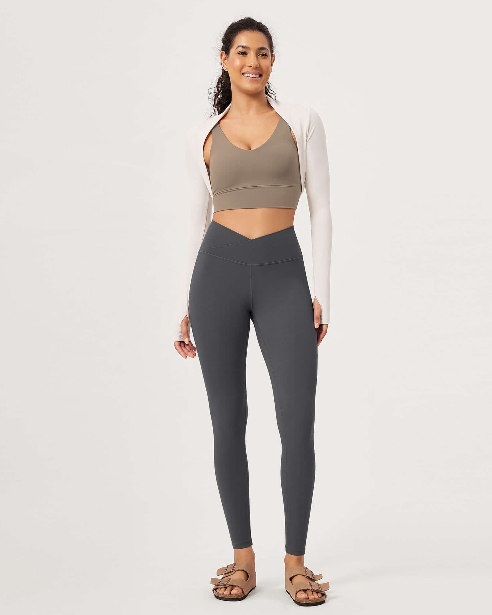 28 Buttery Soft Cross Waist Lounge Yoga Leggings - ododos