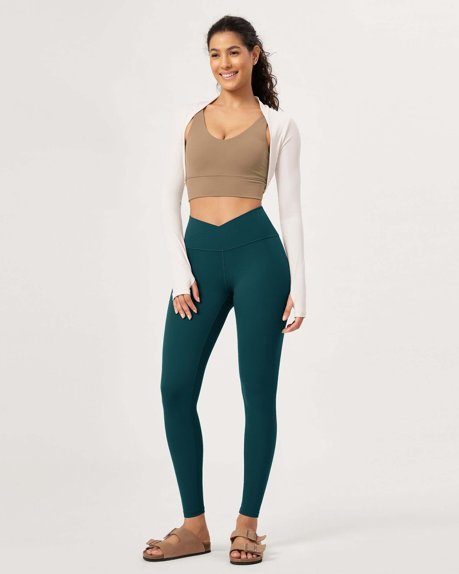 28 Buttery Soft Cross Waist Lounge Yoga Leggings - ododos