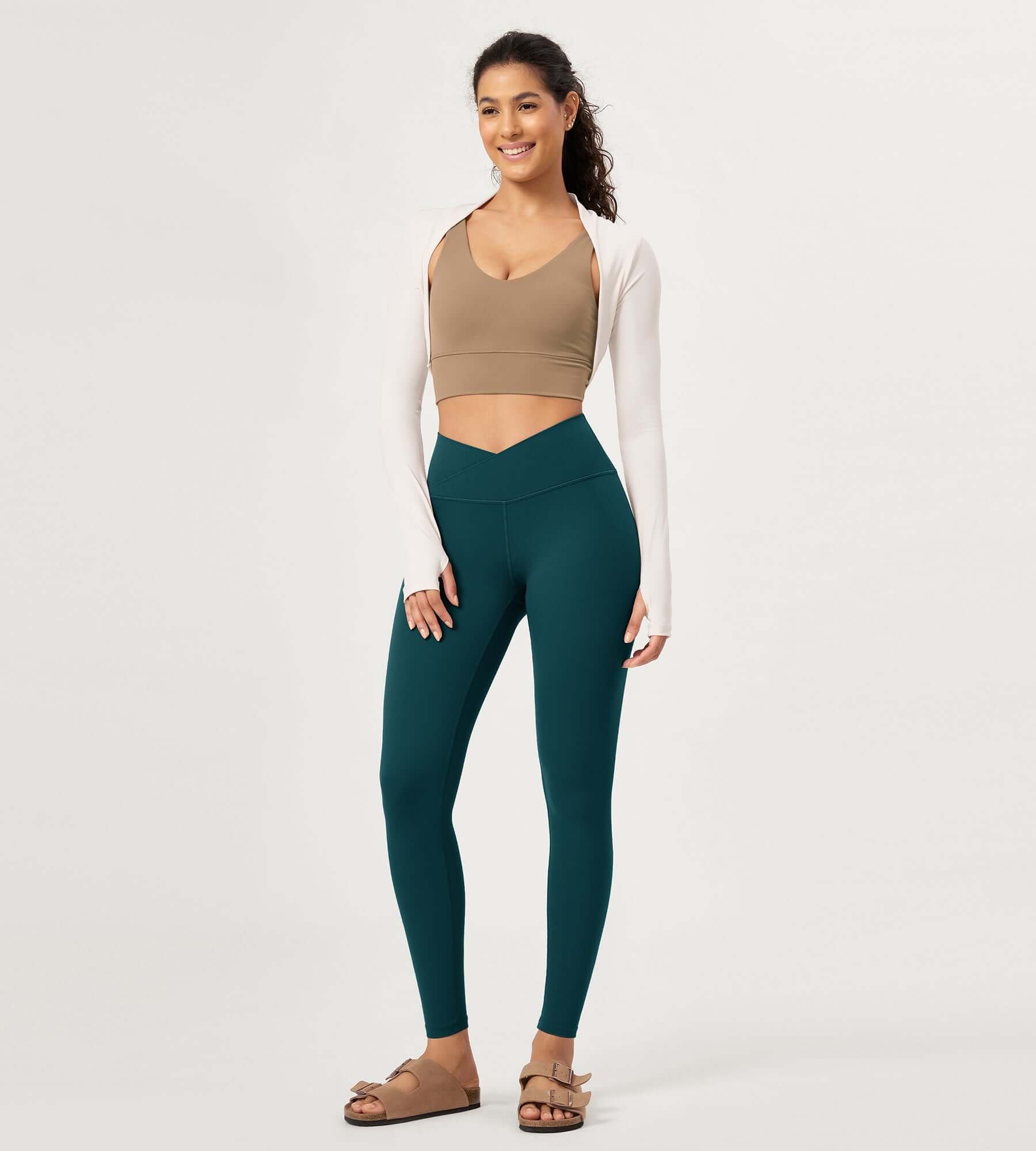28 Buttery Soft Cross Waist Lounge Yoga Leggings - ododos