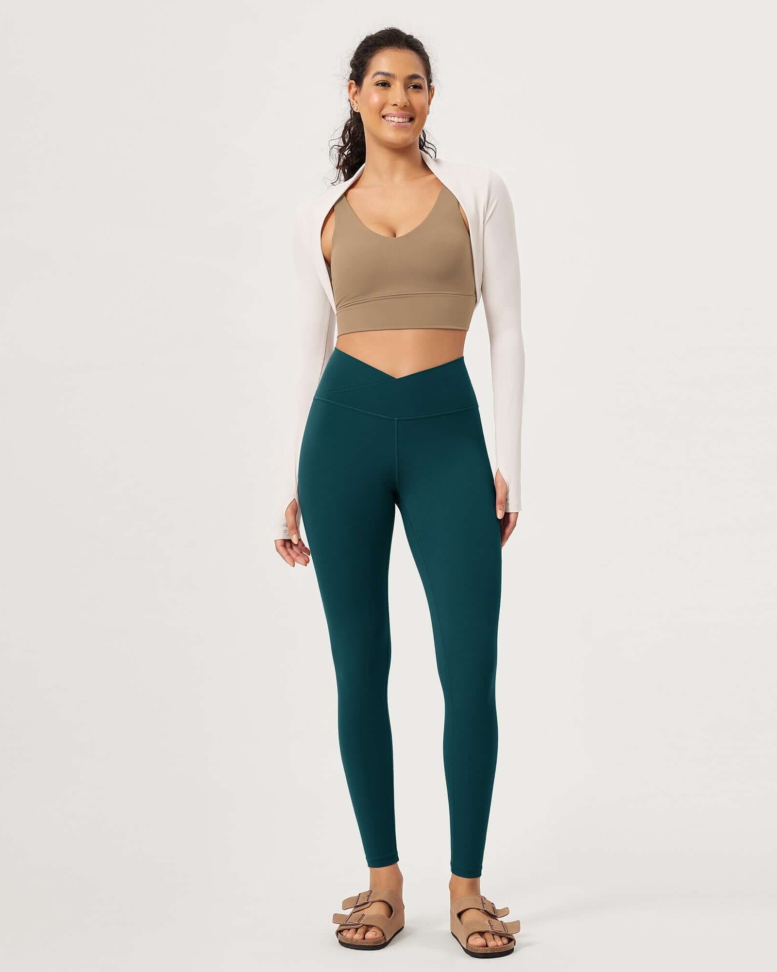 28 Buttery Soft Cross Waist Lounge Yoga Leggings - ododos