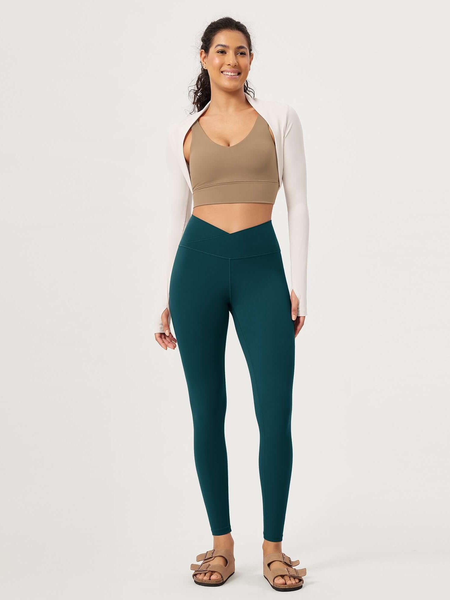 28 Buttery Soft Cross Waist Lounge Yoga Leggings - ododos