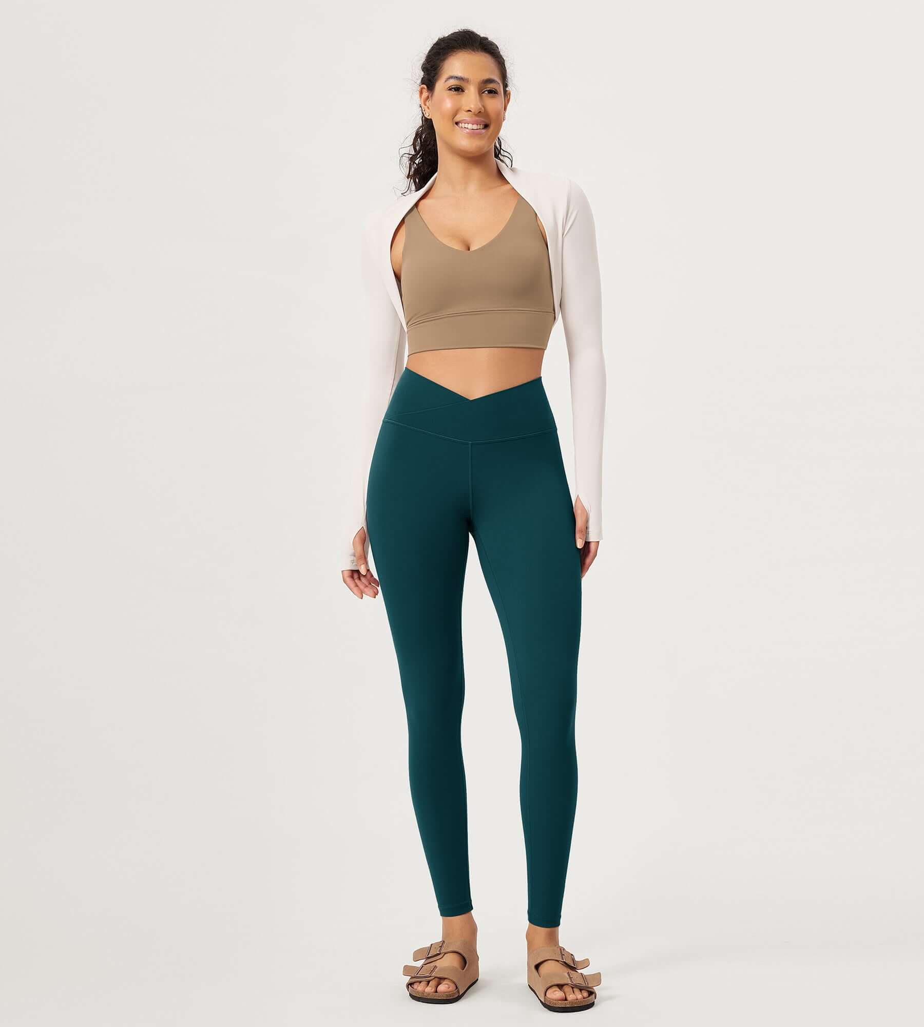 28 Buttery Soft Cross Waist Lounge Yoga Leggings - ododos