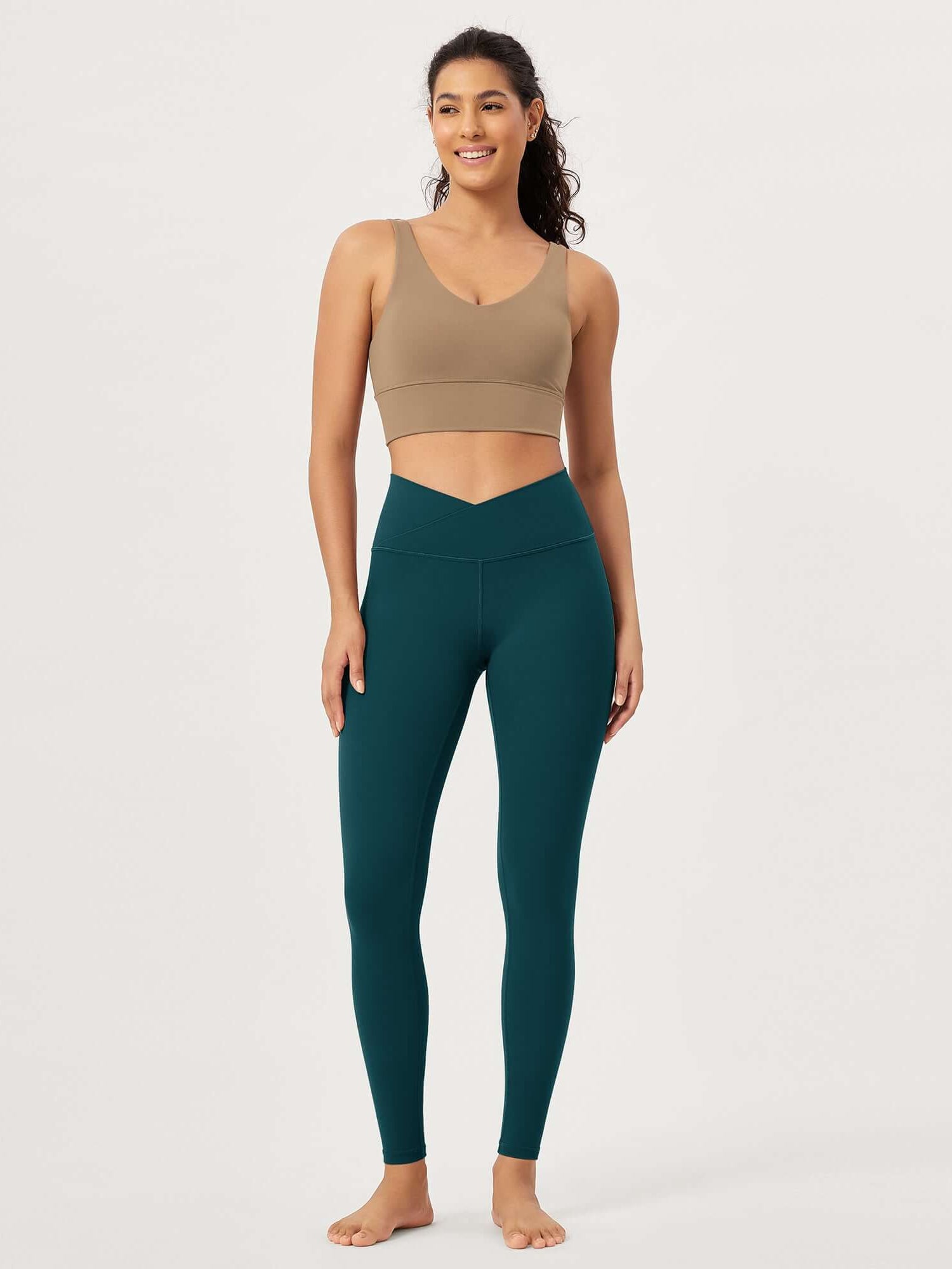 28 Buttery Soft Cross Waist Lounge Yoga Leggings - ododos