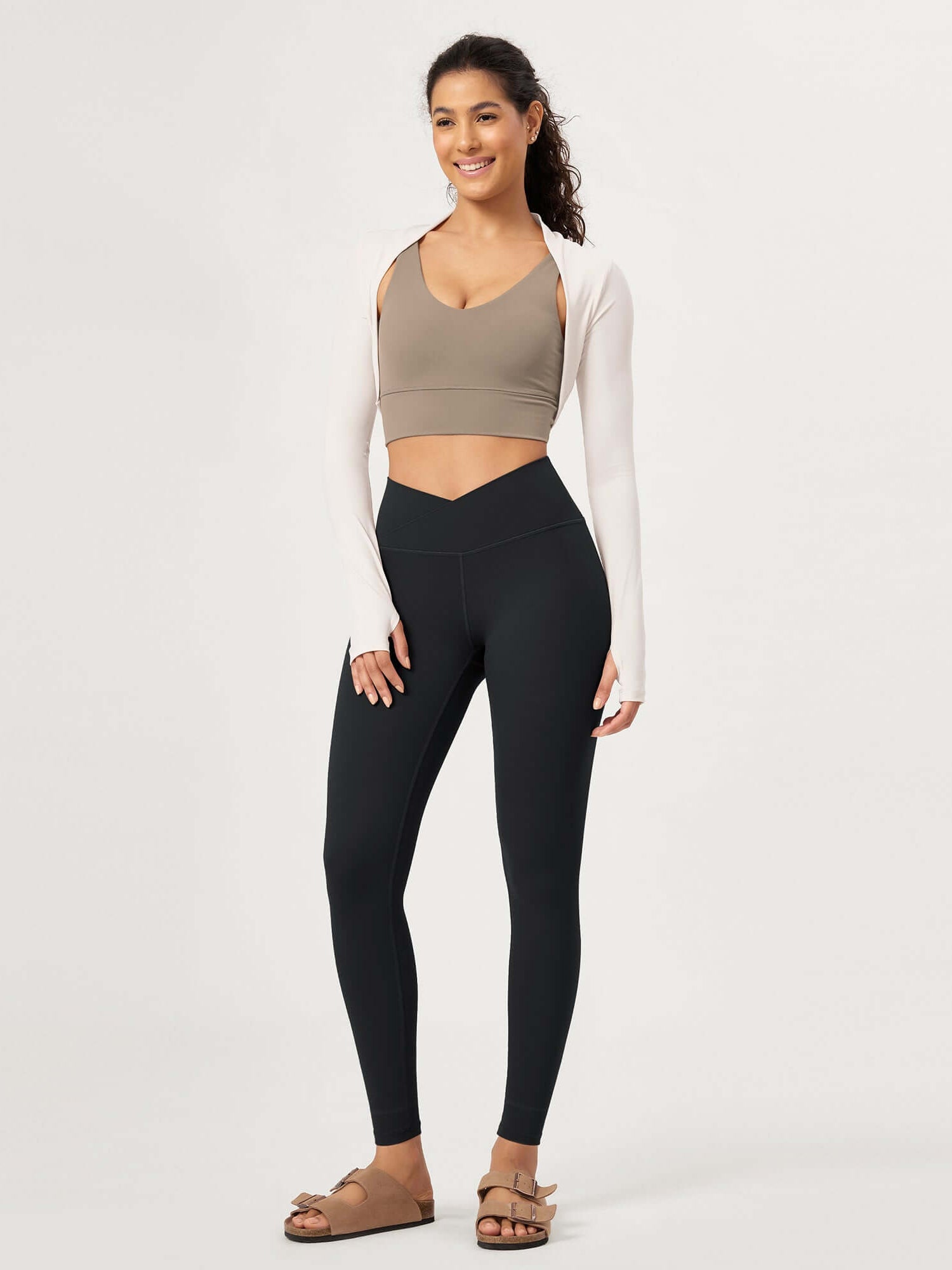 28 Buttery Soft Cross Waist Lounge Yoga Leggings - ododos
