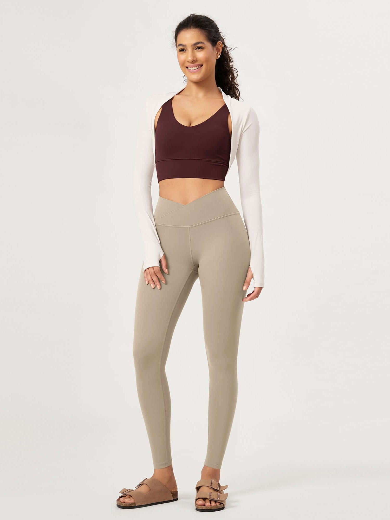 28 Buttery Soft Cross Waist Lounge Yoga Leggings - ododos