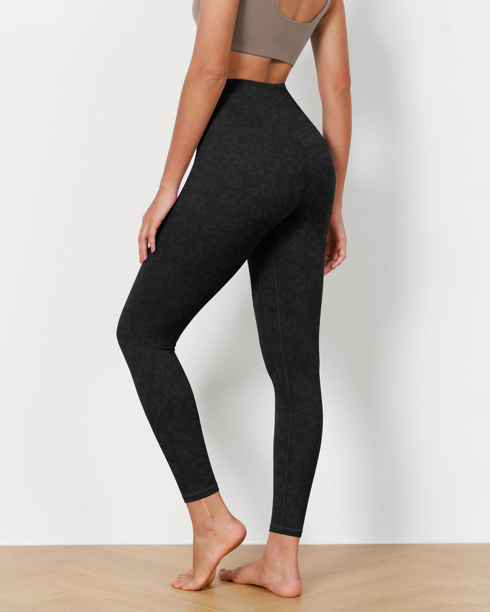 7/8 Pattern Cross Waist Running Leggings - ododos