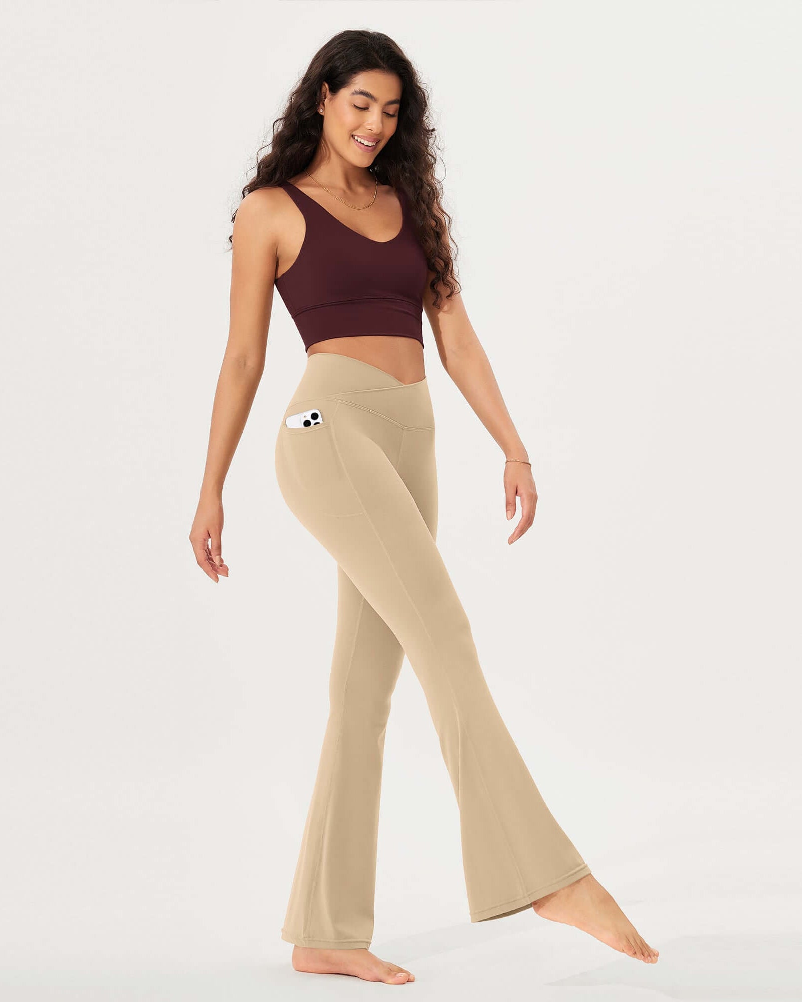 32 Cloud Feeling Bootcut Lounge Yoga Pants with Pockets - ododos