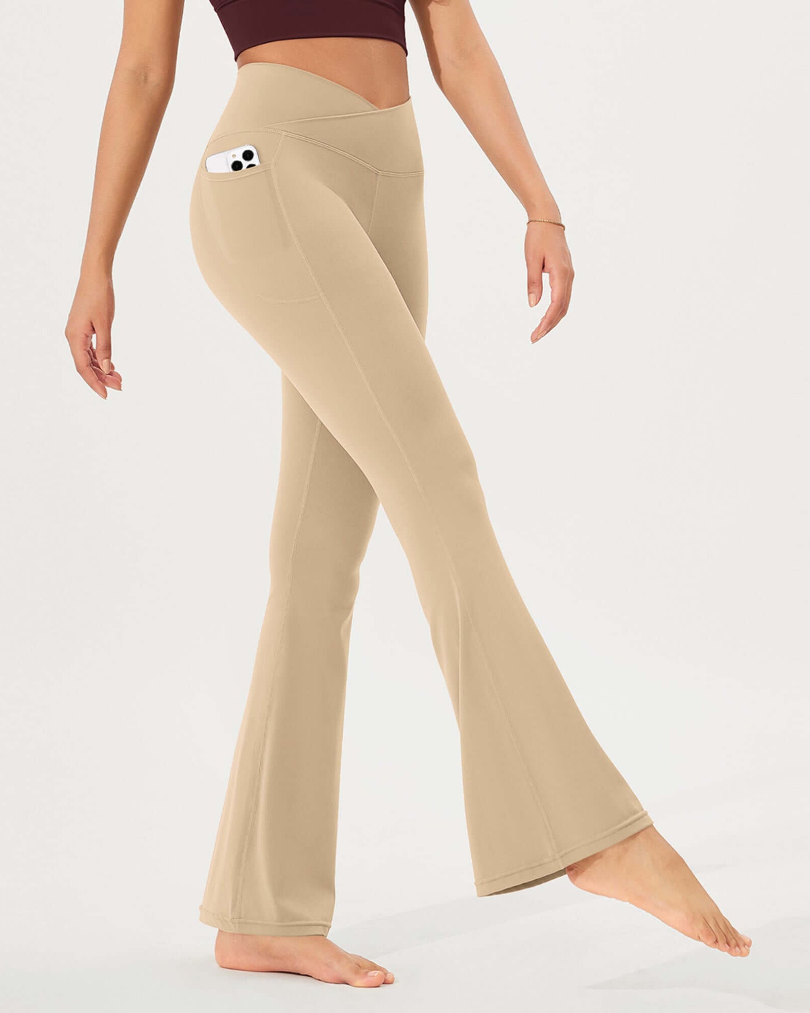 32 Cloud Feeling Bootcut Lounge Yoga Pants with Pockets - ododos