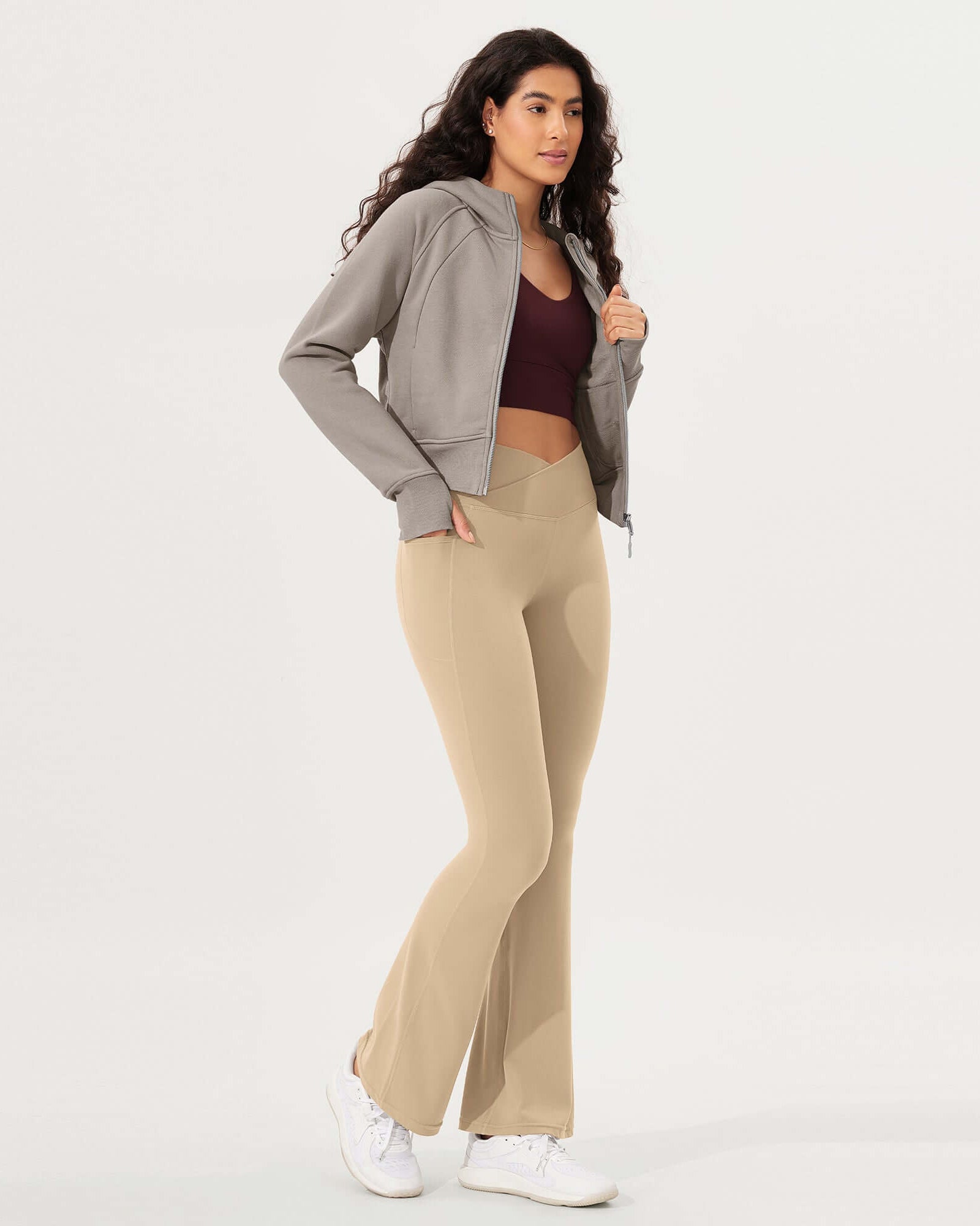32 Cloud Feeling Bootcut Lounge Yoga Pants with Pockets - ododos