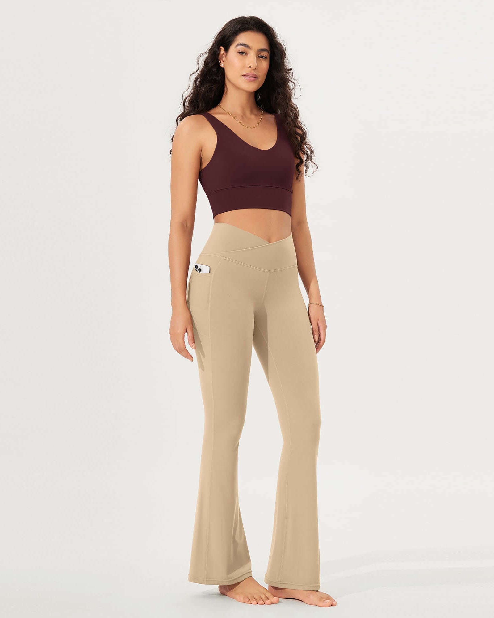 32 Cloud Feeling Bootcut Lounge Yoga Pants with Pockets - ododos