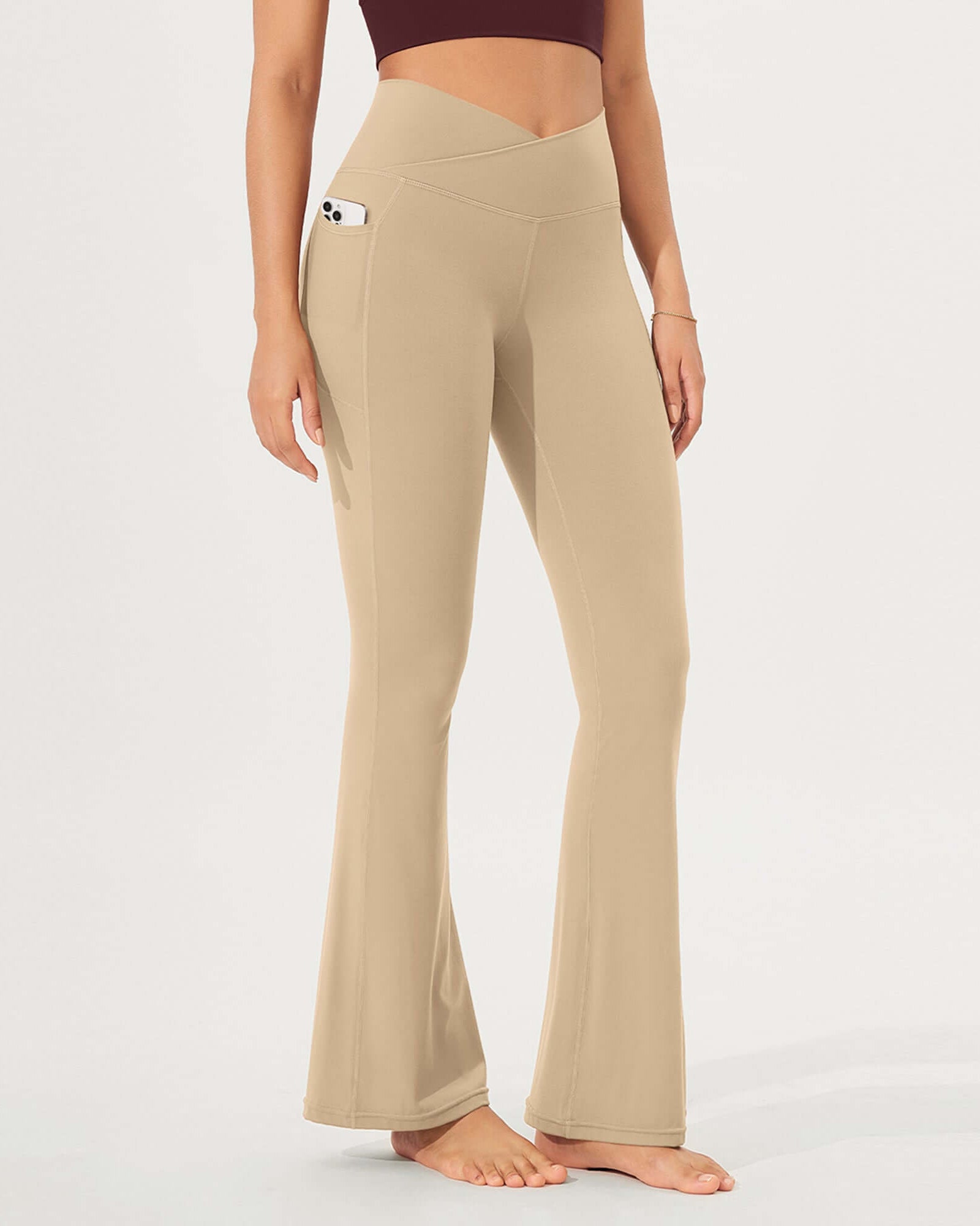 32 Cloud Feeling Bootcut Lounge Yoga Pants with Pockets - ododos