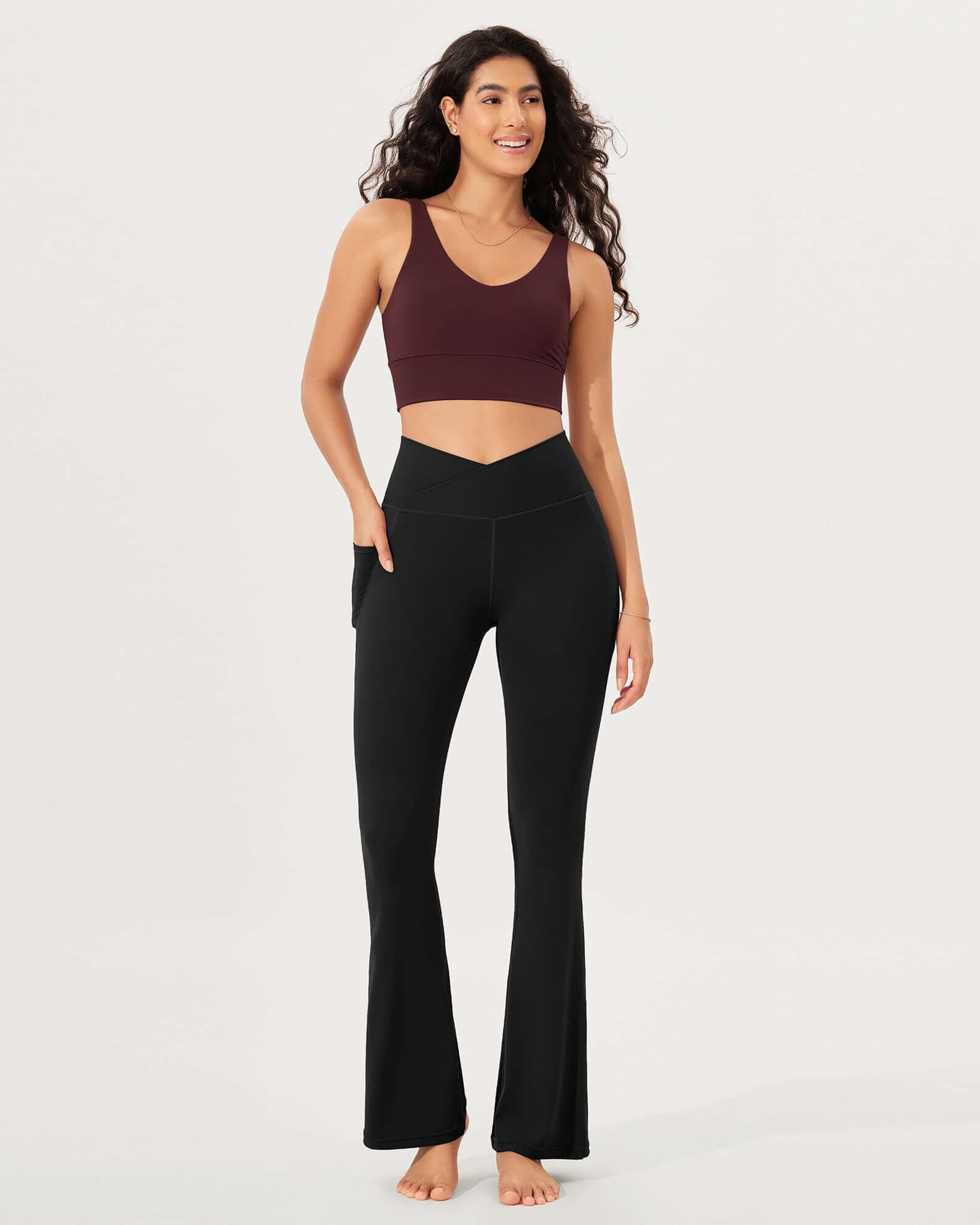 32 Cloud Feeling Bootcut Lounge Yoga Pants with Pockets - ododos