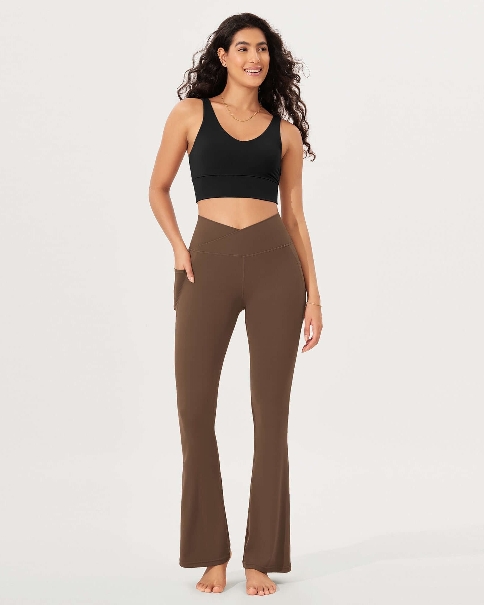32 Cloud Feeling Bootcut Lounge Yoga Pants with Pockets - ododos
