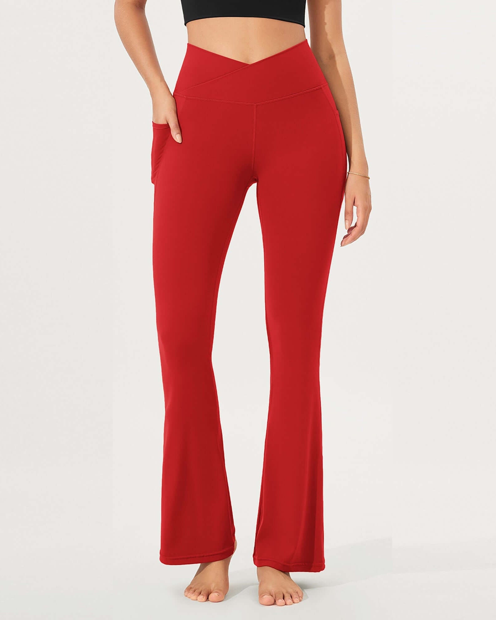 32 Cloud Feeling Bootcut Lounge Yoga Pants with Pockets - ododos