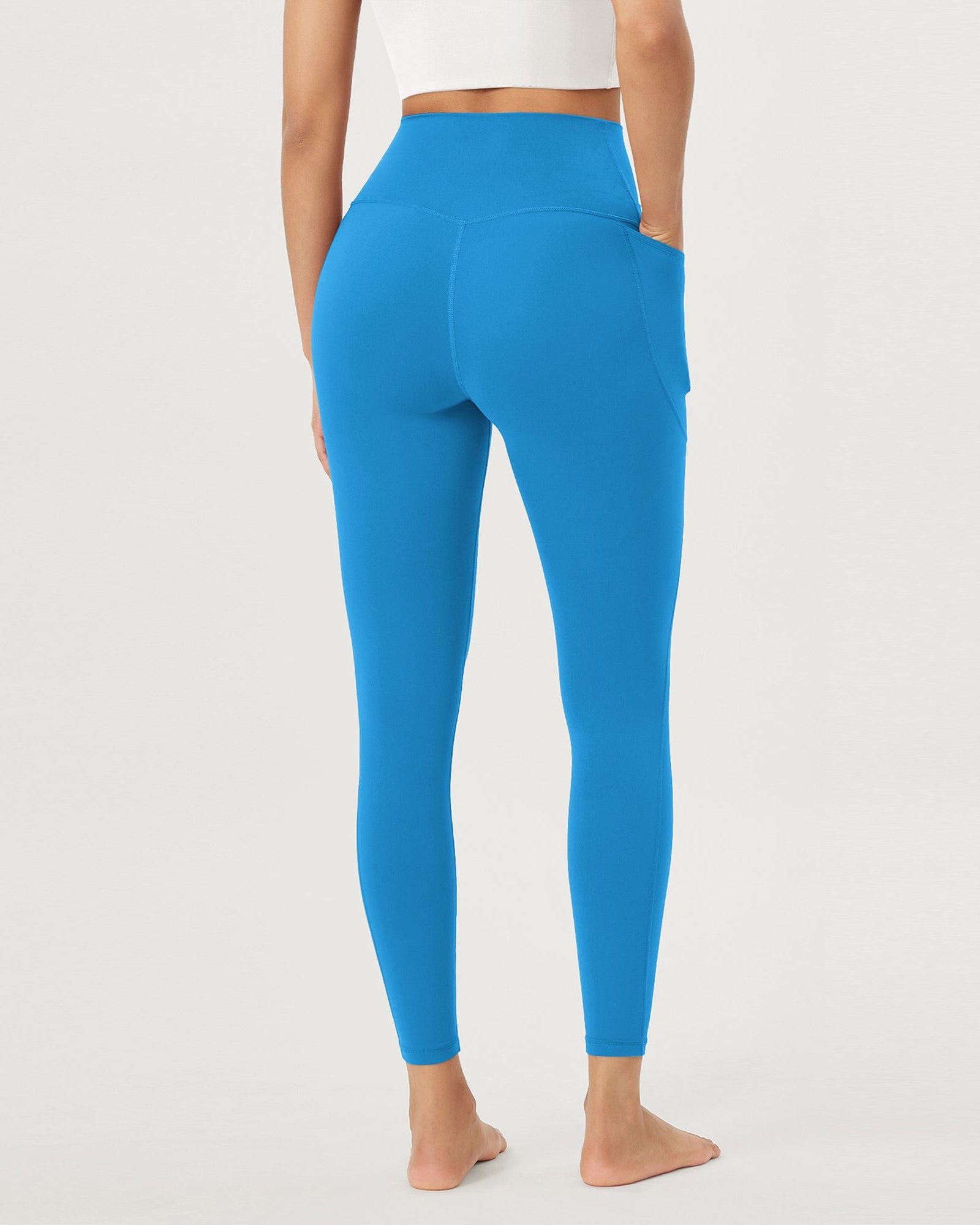 25 Crossover 7/8 V High Wasit Lounge Leggings with Pockets - ododos