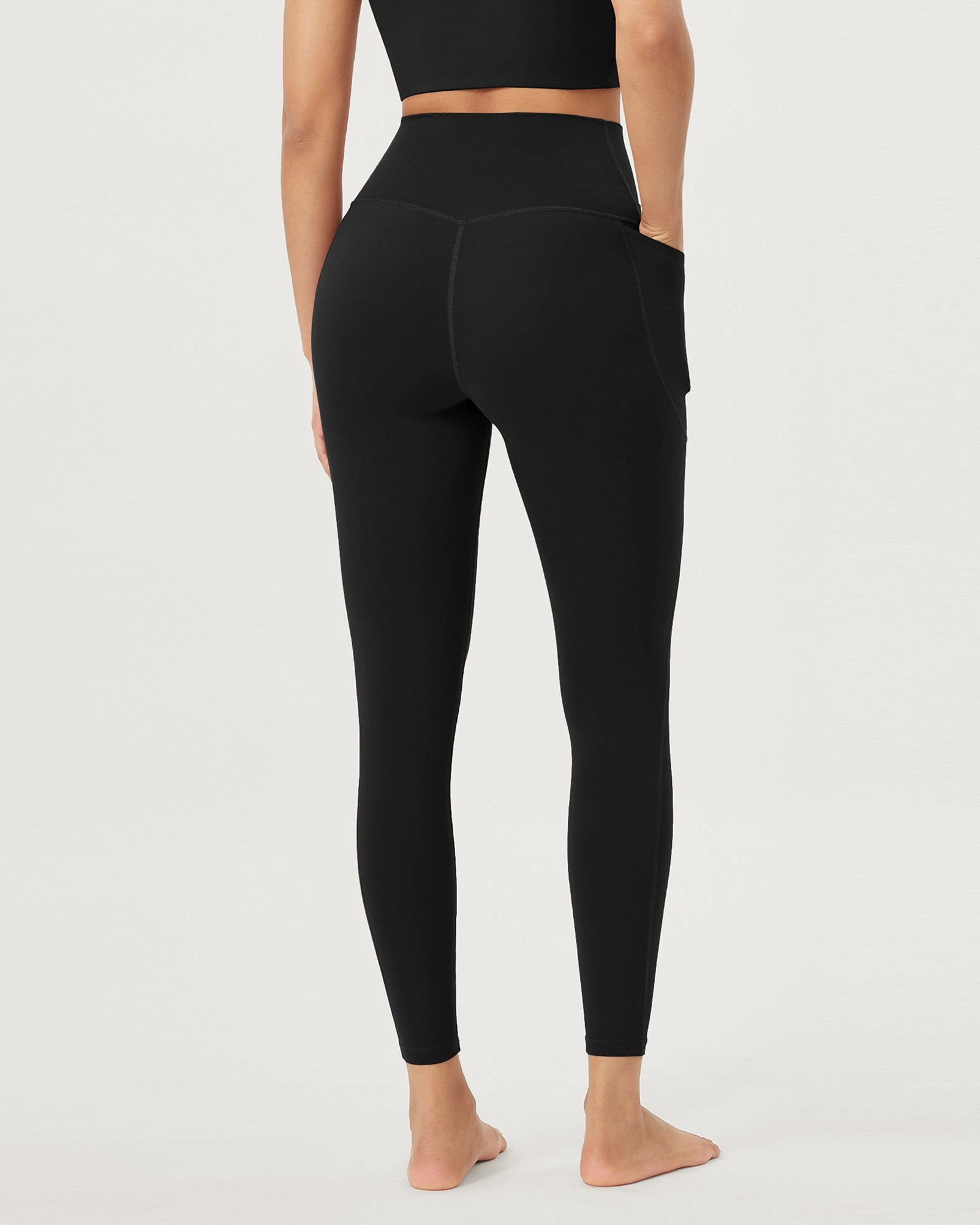 25 Crossover 7/8 V High Wasit Lounge Leggings with Pockets - ododos
