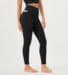 25 Crossover 7/8 V High Wasit Lounge Leggings with Pockets - ododos