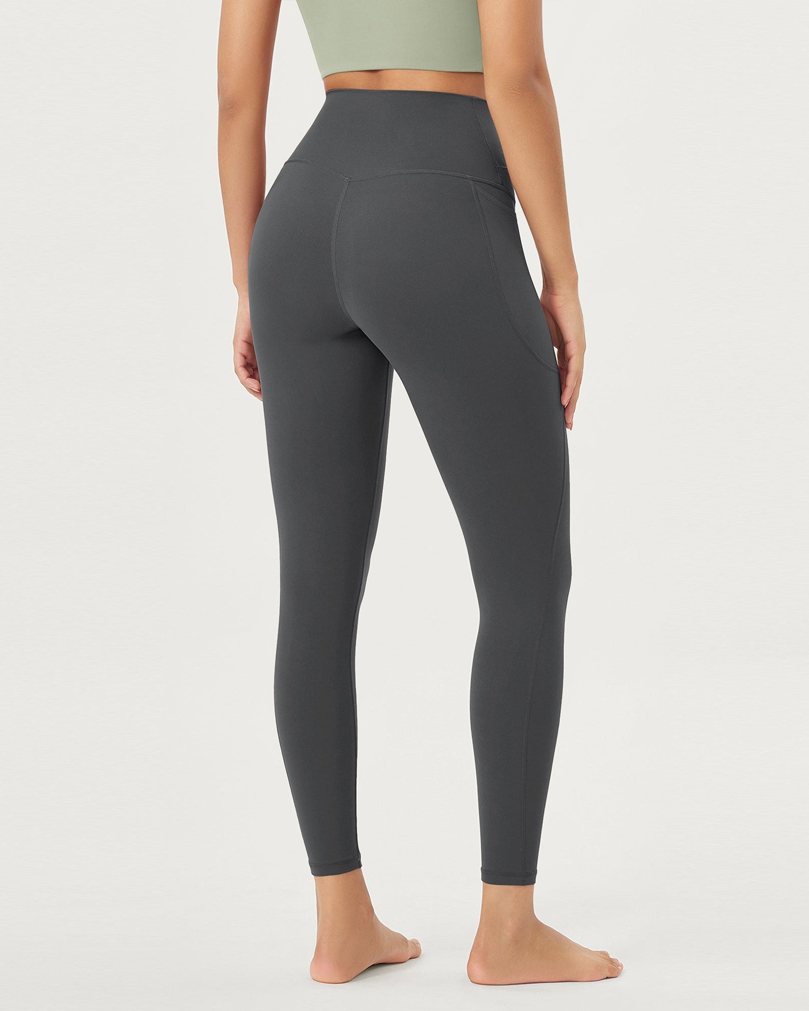 25 Crossover 7/8 V High Wasit Lounge Leggings with Pockets - ododos