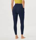 25 Crossover 7/8 V High Wasit Lounge Leggings with Pockets - ododos