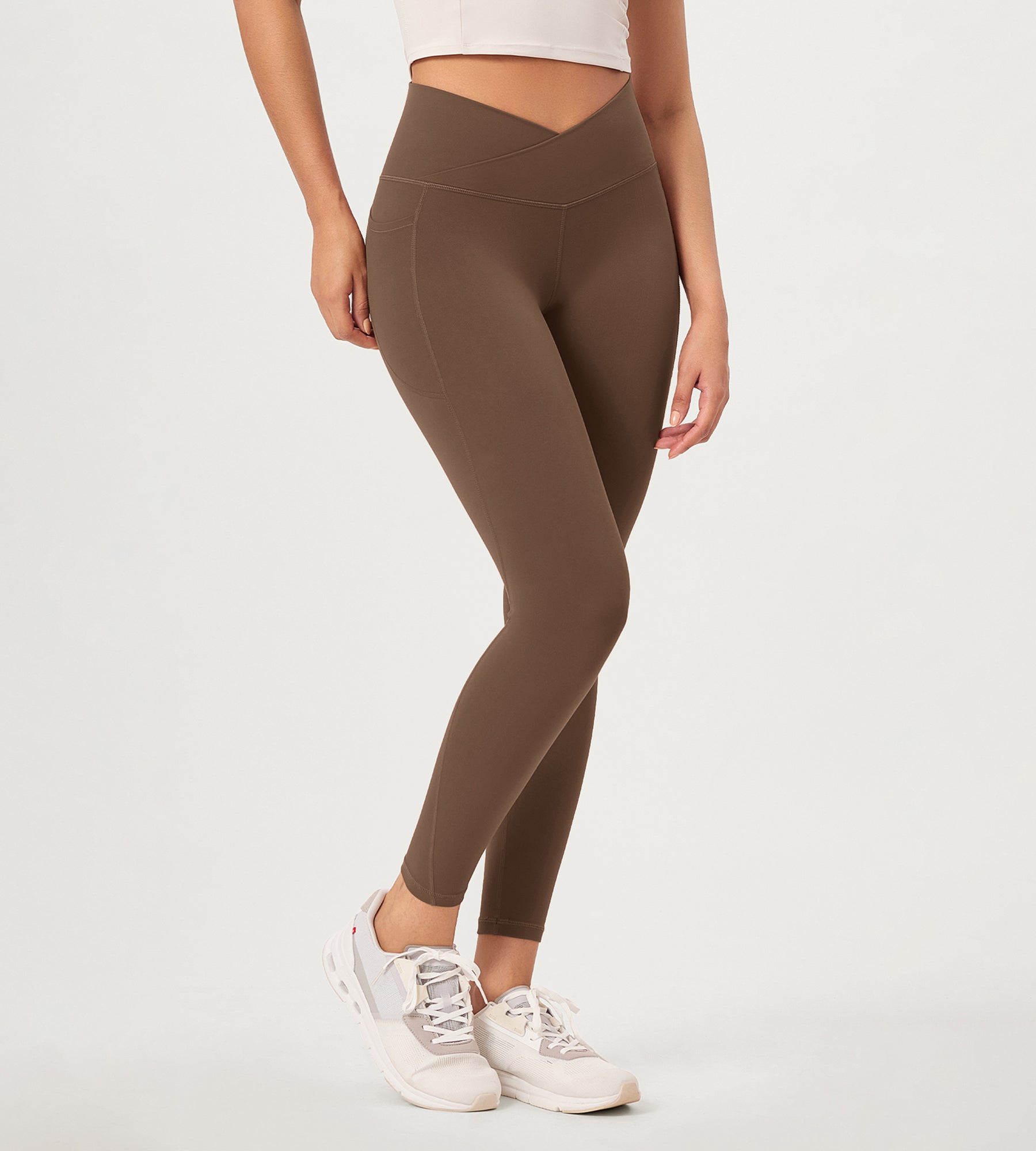 2-Pack 25 ODCLOUD Crossover Lounge Yoga Waist Leggings with Pockets - ododos