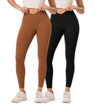 2-Pack 25 ODCLOUD Crossover Lounge Yoga Waist Leggings with Pockets - ododos