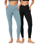 2-Pack 25 ODCLOUD Crossover Lounge Yoga Waist Leggings with Pockets - ododos