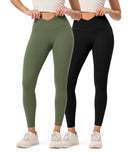 2-Pack 25 ODCLOUD Crossover Lounge Yoga Waist Leggings with Pockets - ododos