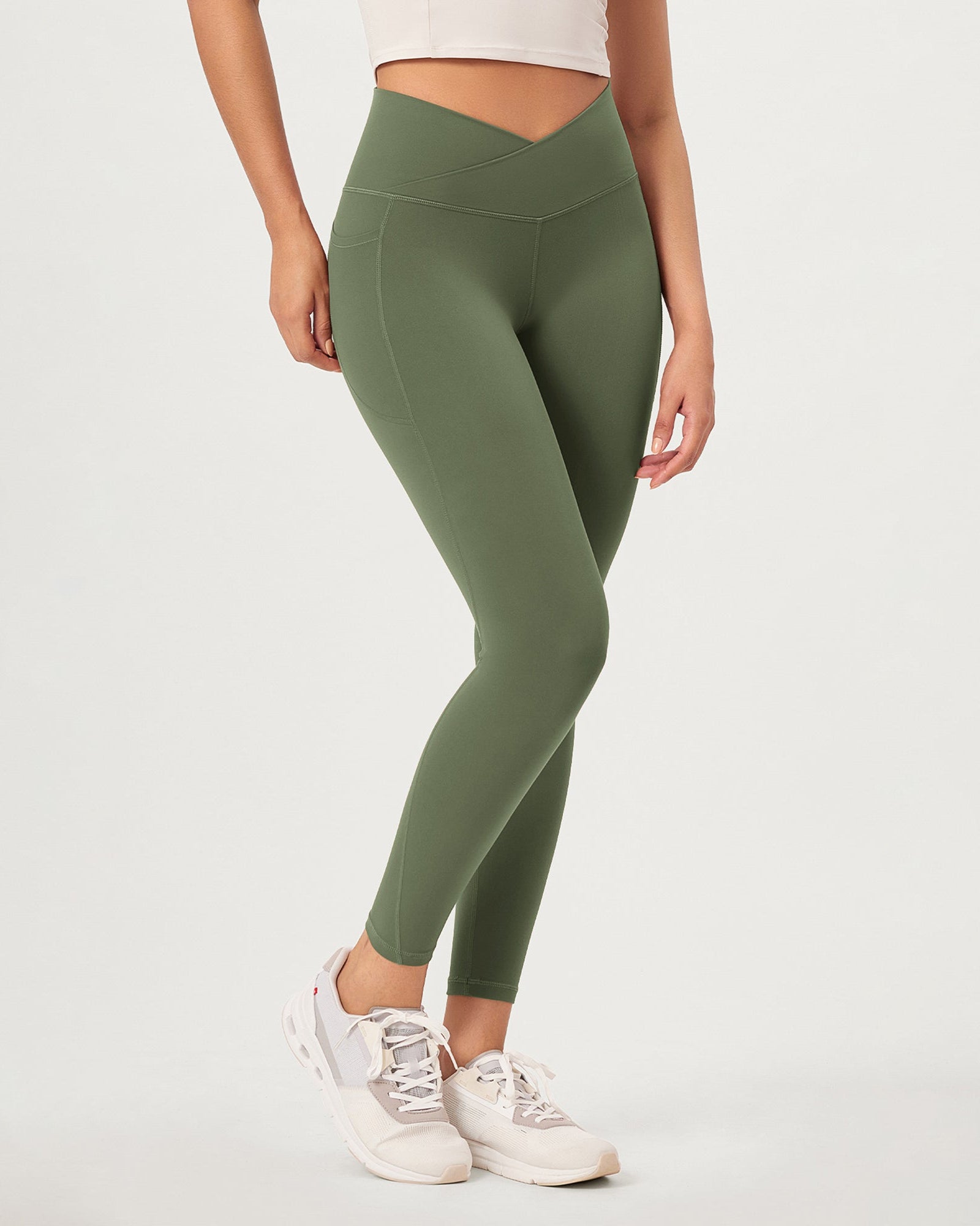 2-Pack 25 ODCLOUD Crossover Lounge Yoga Waist Leggings with Pockets - ododos