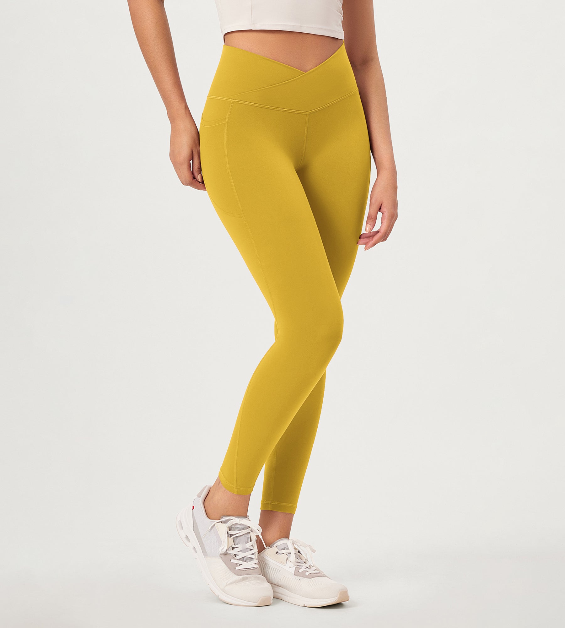 2-Pack 25 ODCLOUD Crossover Lounge Yoga Waist Leggings with Pockets - ododos