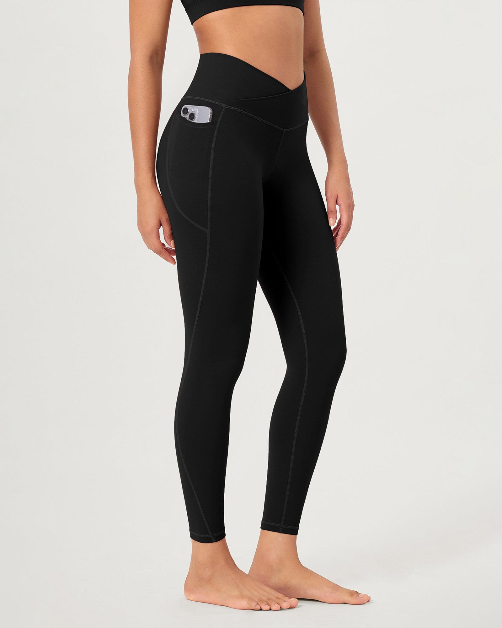 25 ODCLOUD Crossover Lounge Yoga Waist Leggings with Pockets - ododos