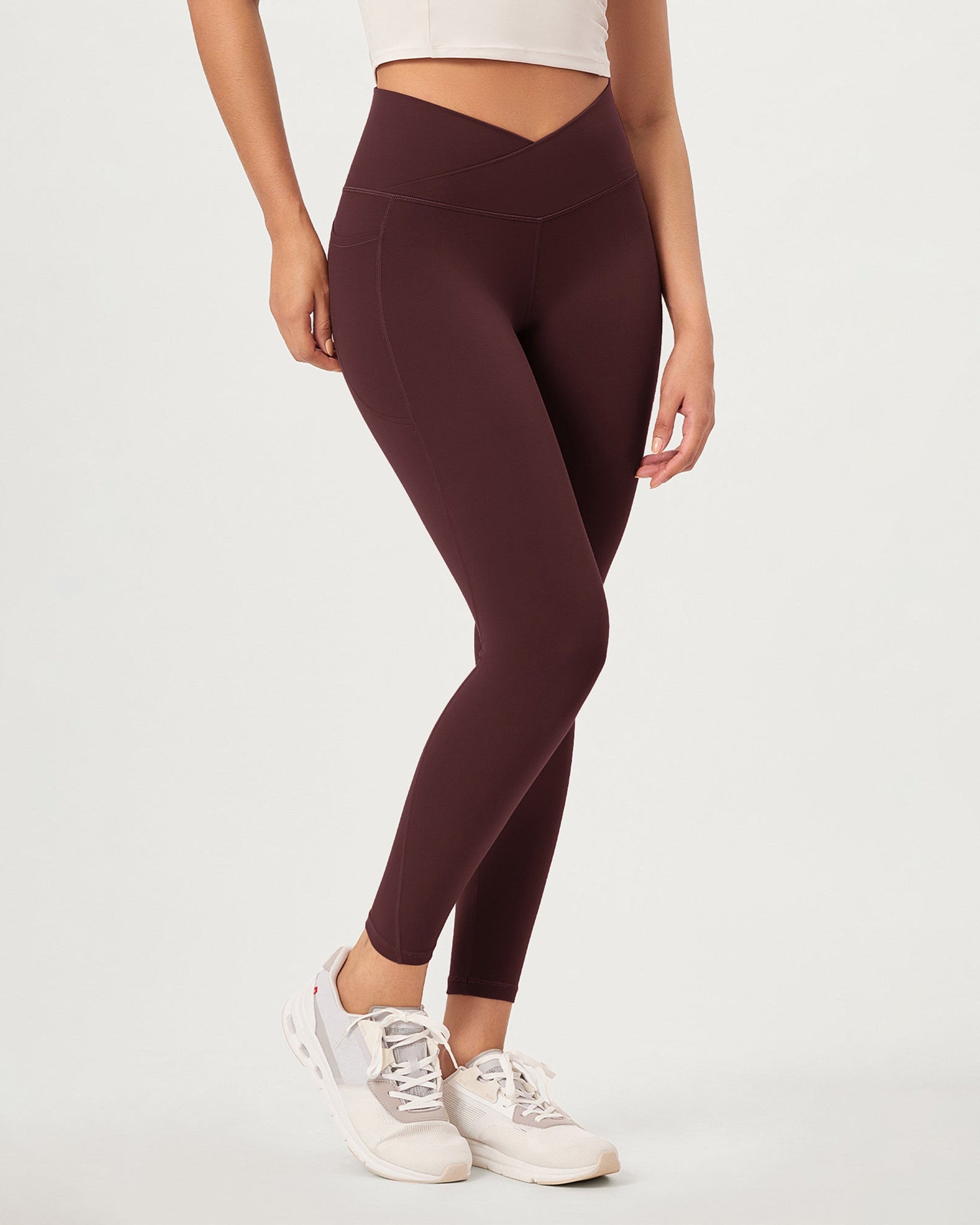 2-Pack 25 ODCLOUD Crossover Lounge Yoga Waist Leggings with Pockets - ododos