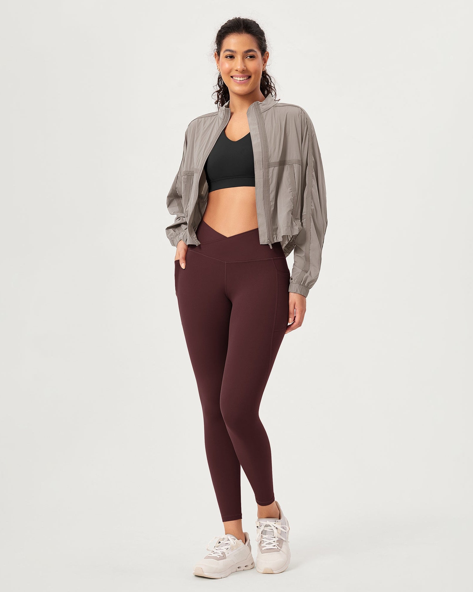 2-Pack 25 ODCLOUD Crossover Lounge Yoga Waist Leggings with Pockets - ododos