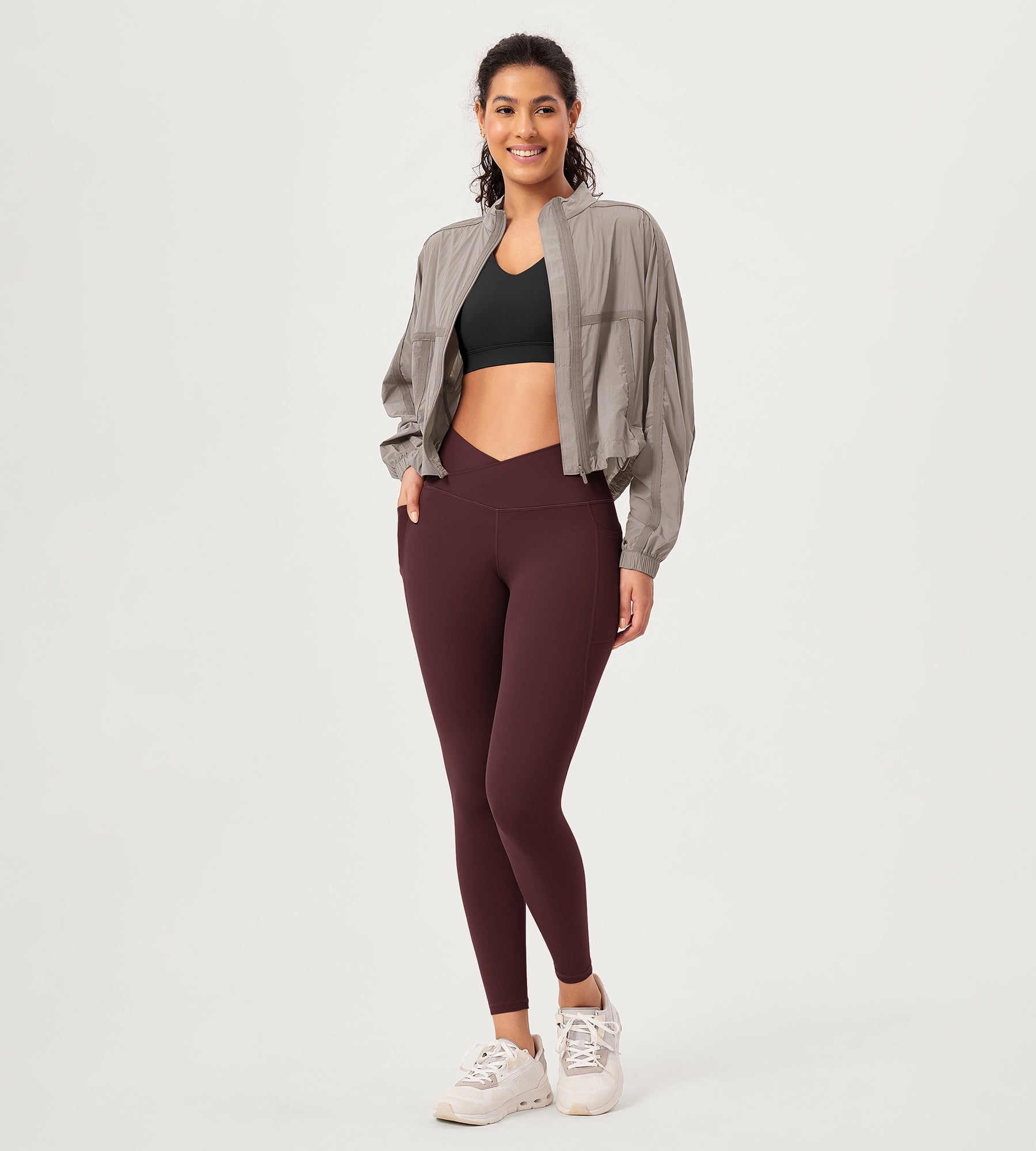 2-Pack 25 ODCLOUD Crossover Lounge Yoga Waist Leggings with Pockets - ododos
