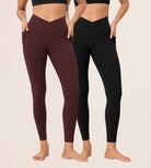 2-Pack 25 ODCLOUD Crossover Lounge Yoga Waist Leggings with Pockets - ododos