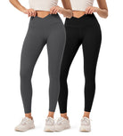 2-Pack 25 ODCLOUD Crossover Lounge Yoga Waist Leggings with Pockets - ododos